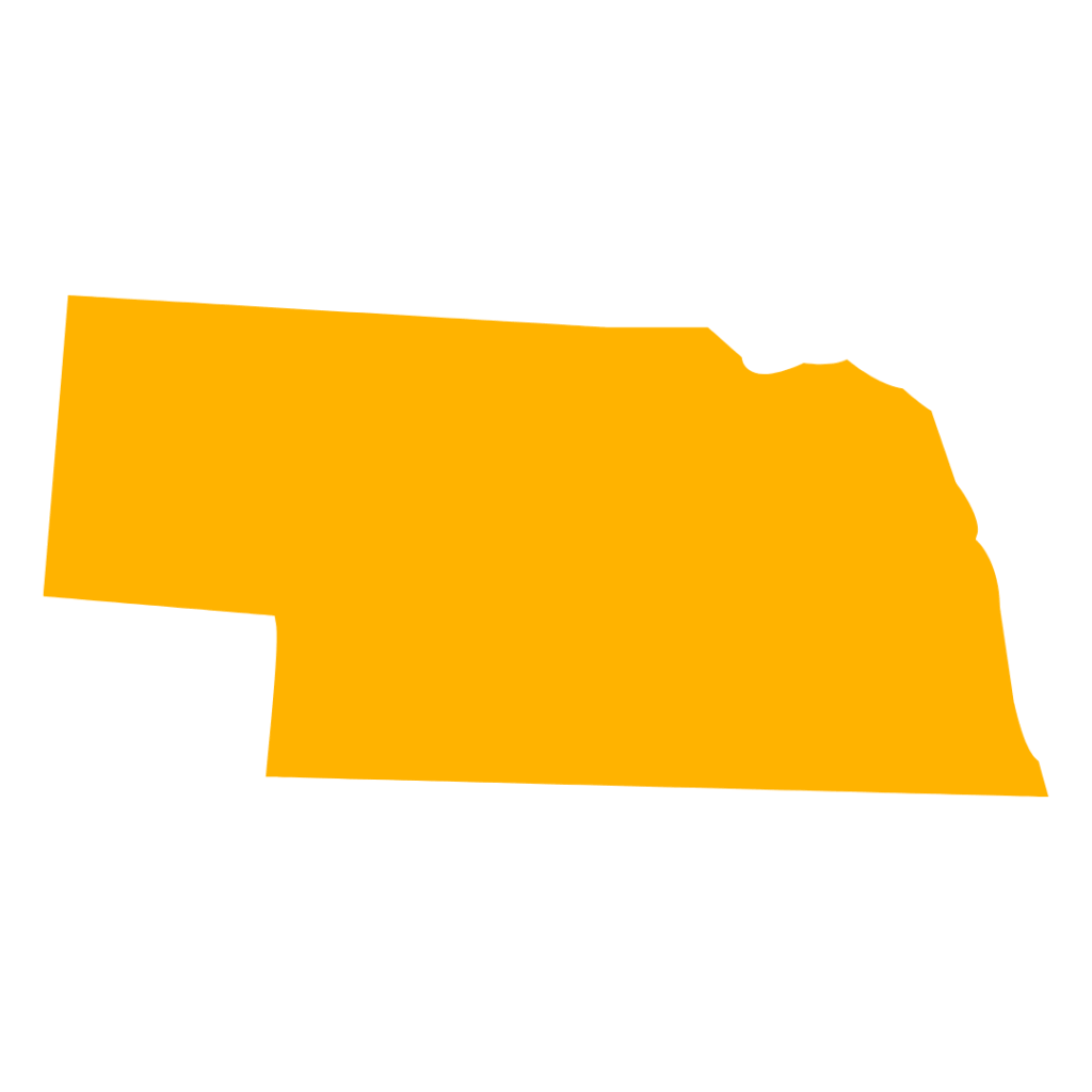 Outline of the state of Nebraska