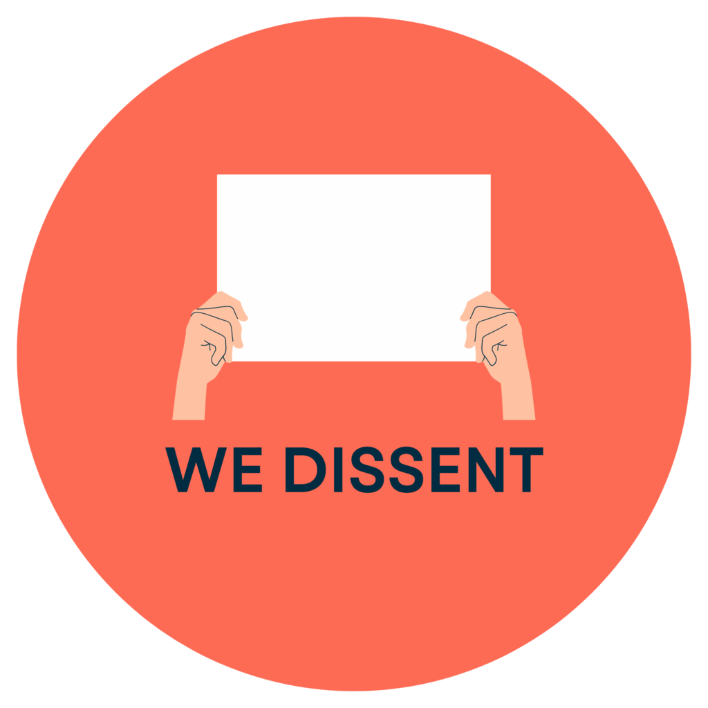 We Dissent logo