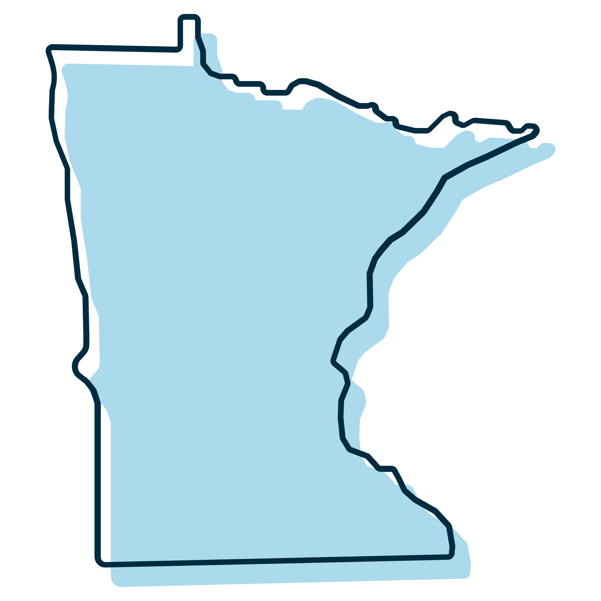 Outline of the state of Minnesota