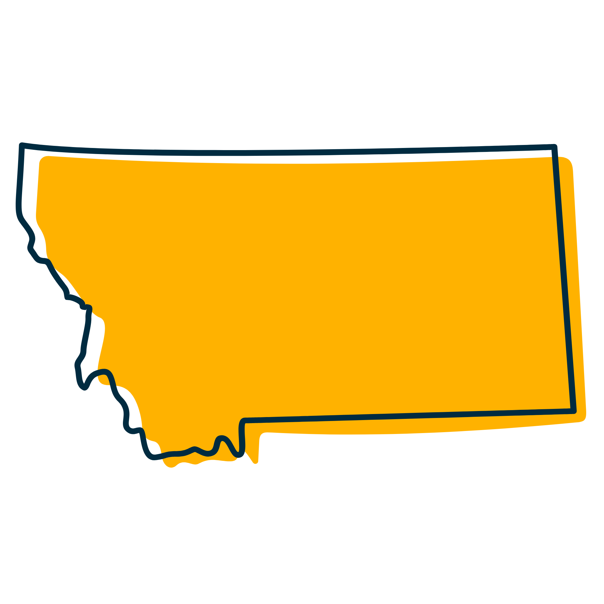 Outline of the state of Montana